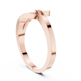 Gold Ring DDLR-737, Rose Gold, view 1