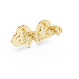 Gold Earrings 9-10006E, Yellow Gold, view 3
