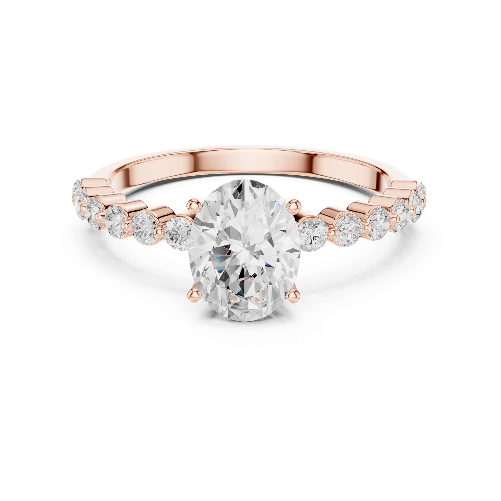 Gold Ring DDLR-1058, Rose Gold, view 4