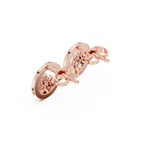 Gold Earrings SBER(13), Rose Gold, view 2