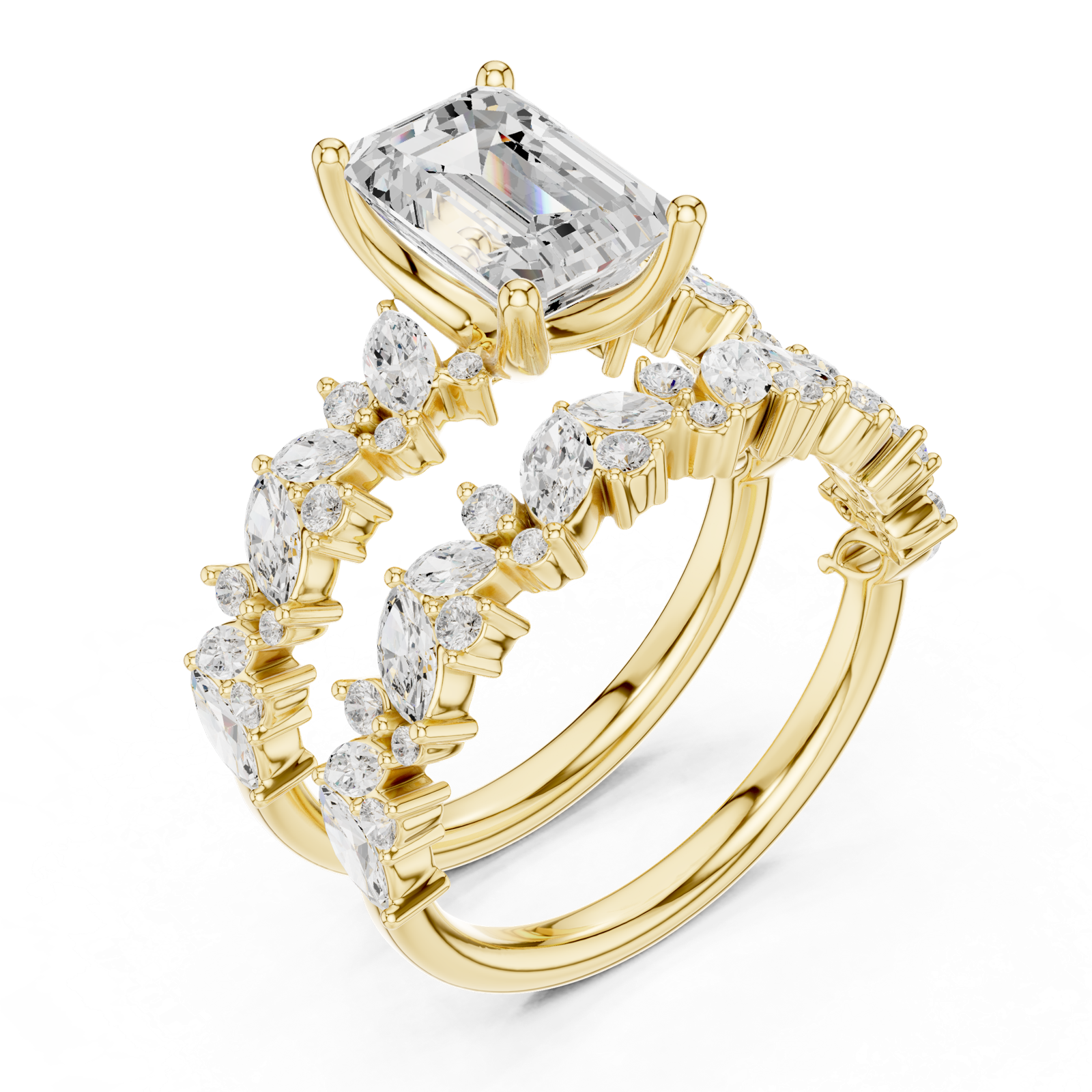 Gold Ring DDLR-443, Yellow Gold, view 2