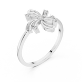 Gold Ring DR-6236, White Gold, view 2