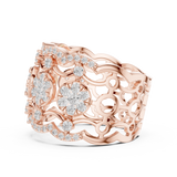 Gold Ring DDLR-818, Rose Gold, view 3