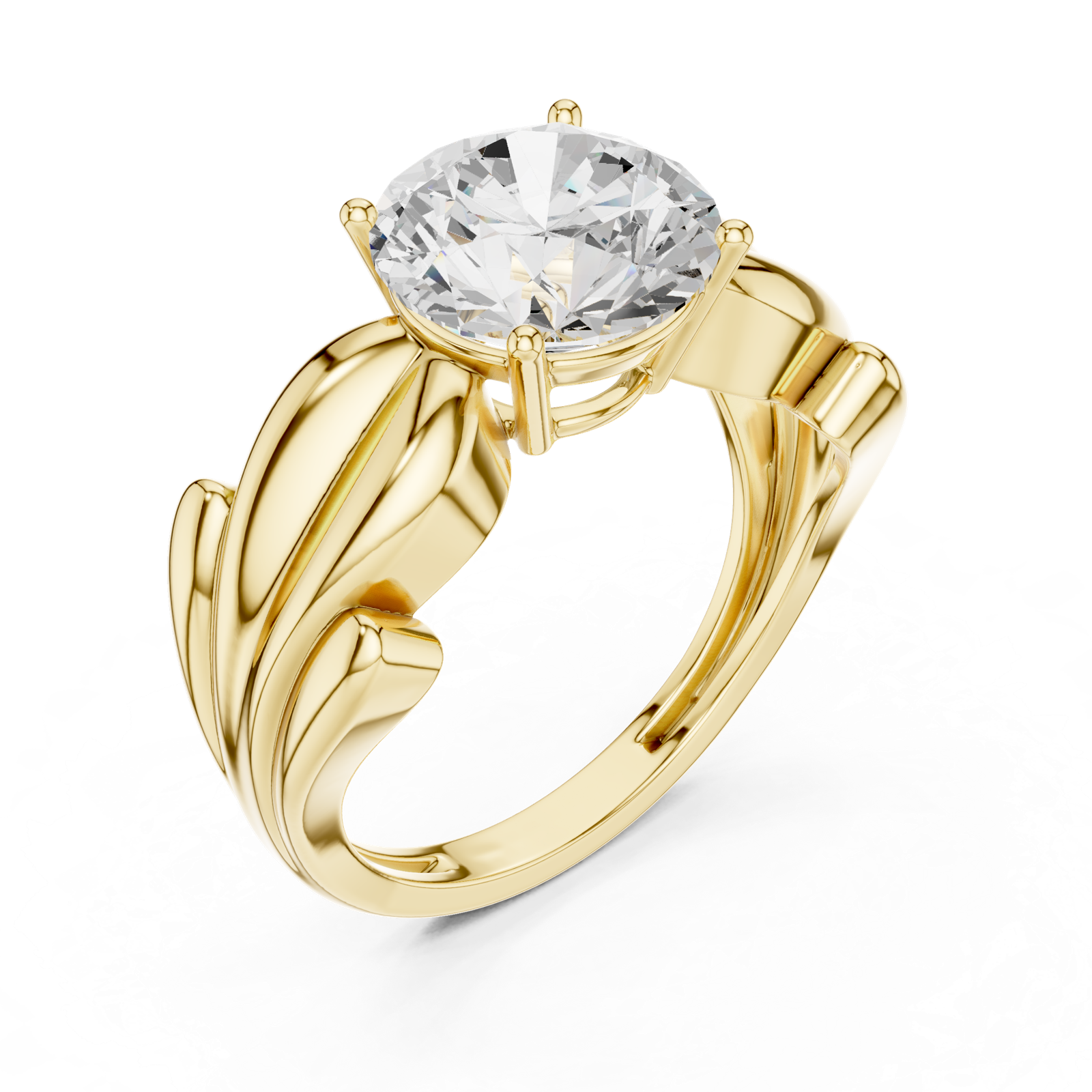 Gold Ring RLR1756, Yellow Gold, view 2