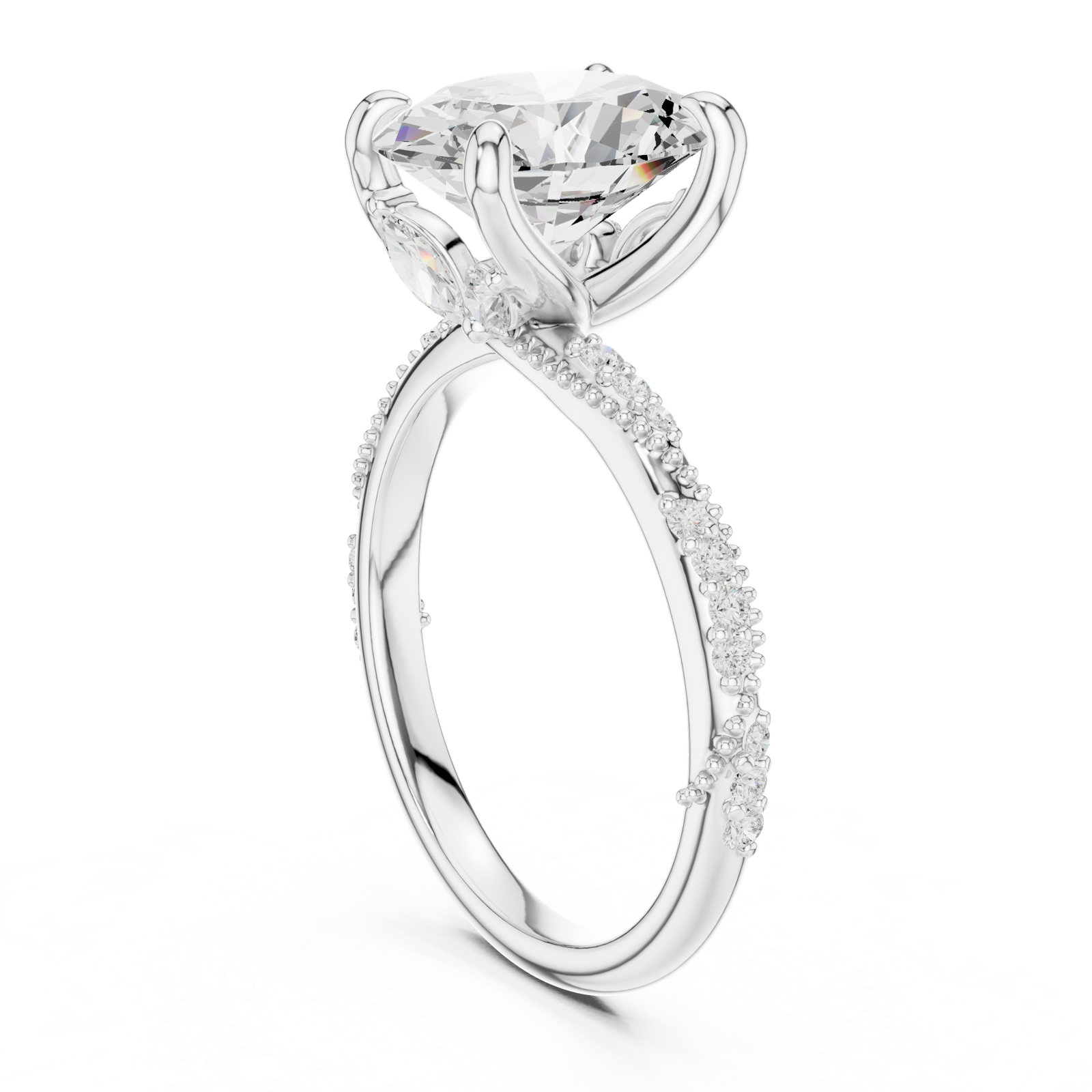 Gold Ring DDLR-965, White Gold