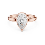 Gold Jewelry L36-10, Pear center stone, Rose Gold, view 4