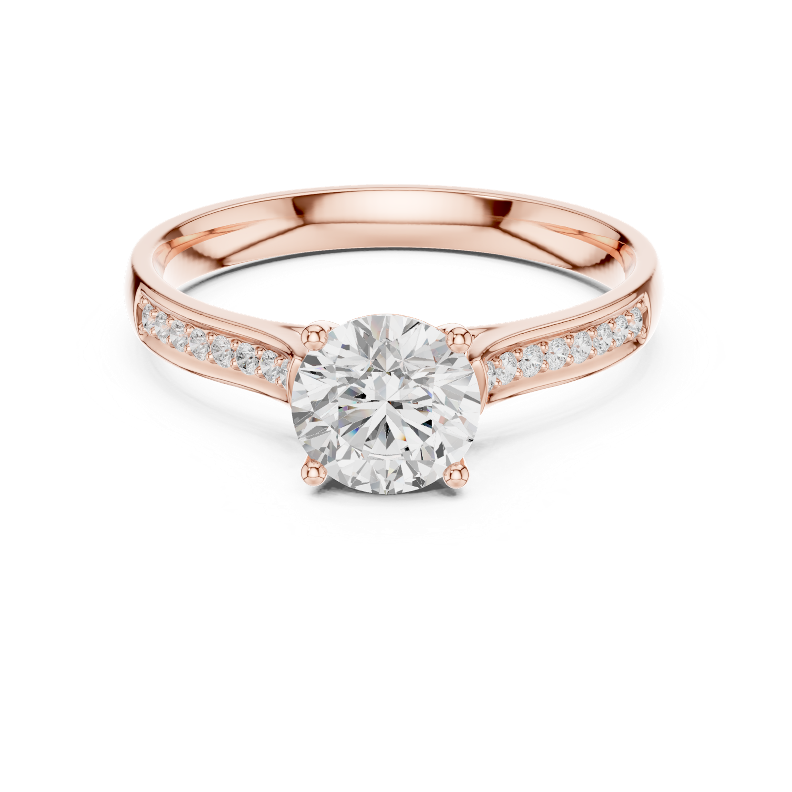 Gold Ring DDLR-772, Rose Gold, view 4
