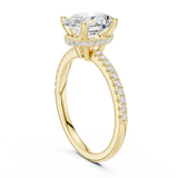 Gold Ring DDLR-177, Oval center stone, Yellow Gold, view 1