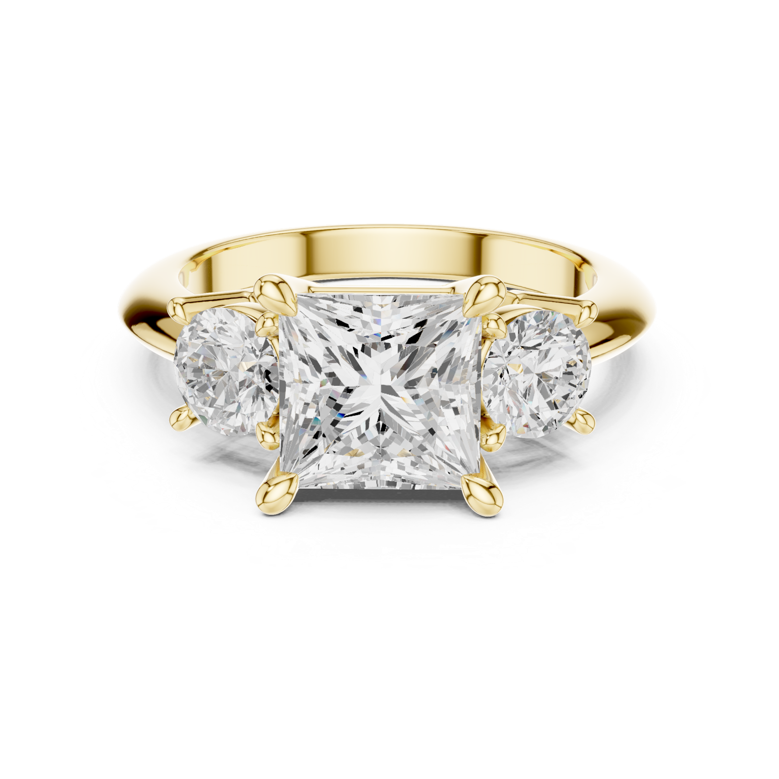 Gold Ring DDLR-904, Yellow Gold, view 4