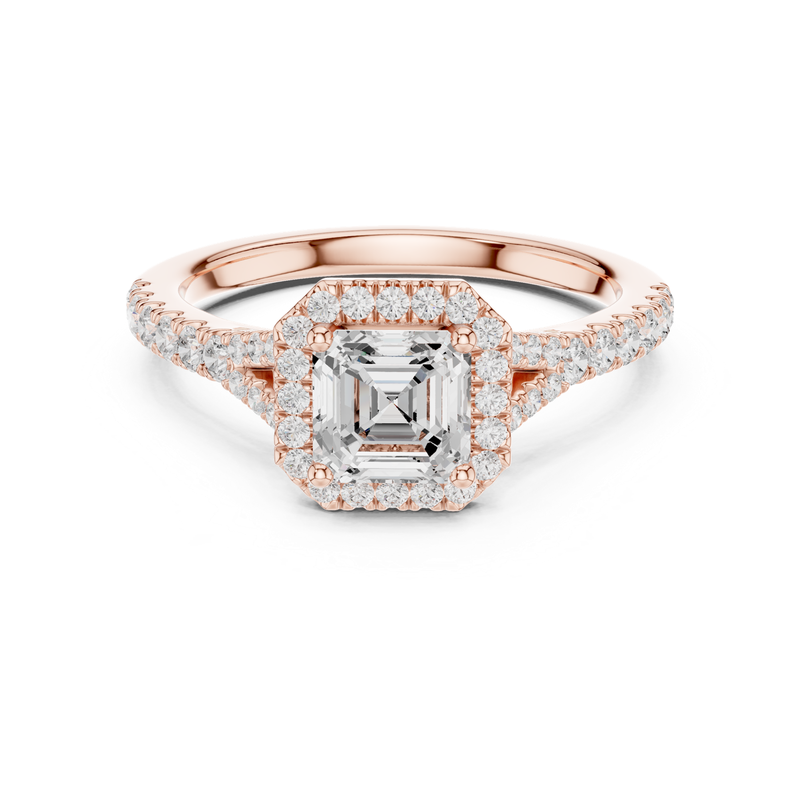 Gold Ring DDLR-908, Rose Gold, view 4