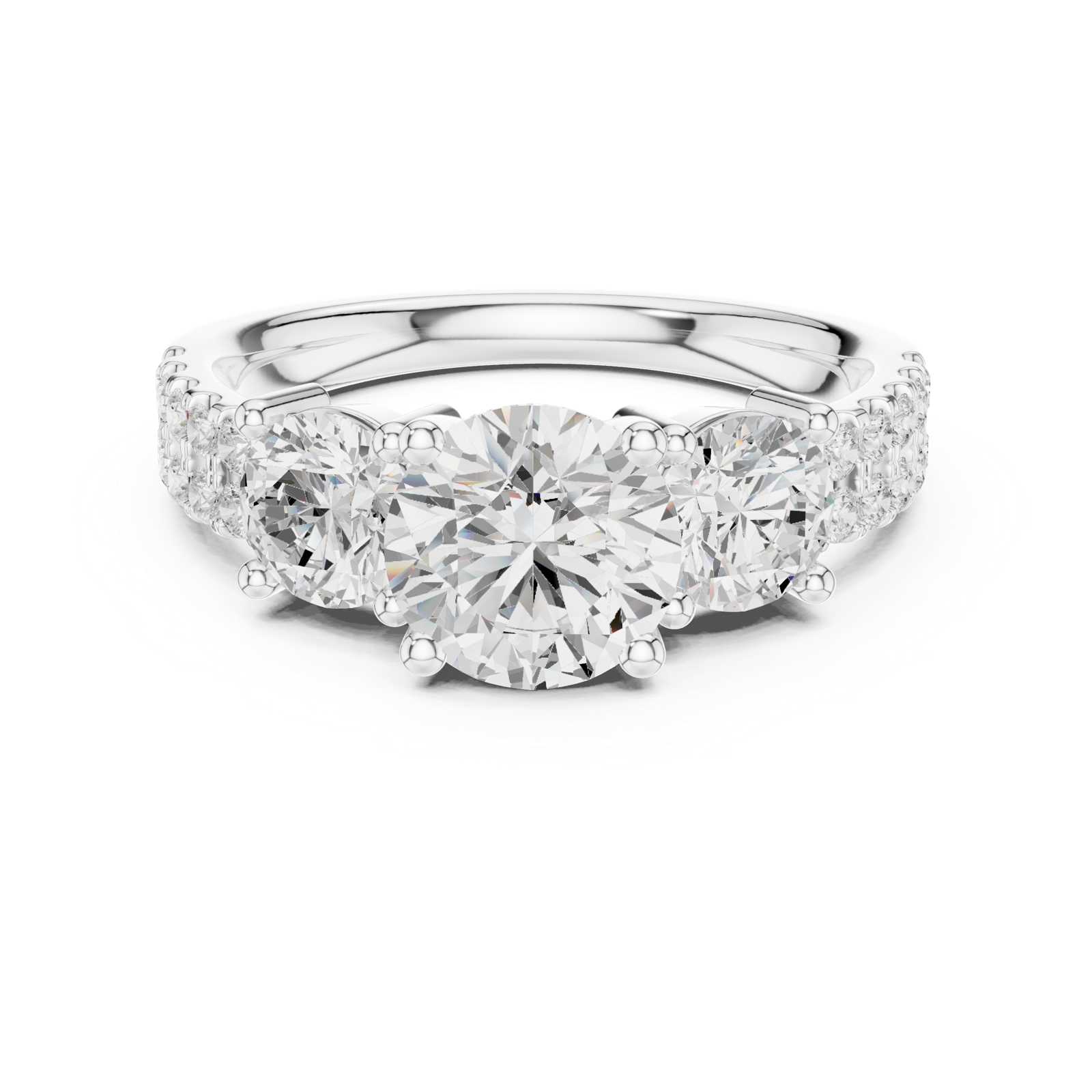 Gold Ring DDLR-715, White Gold, view 4