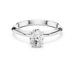 Gold Jewelry L36-6, Oval center stone, White Gold, view 4