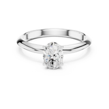 Gold Jewelry L36-6, Oval center stone, White Gold, view 4