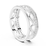 Gold Ring R25, White Gold, view 1