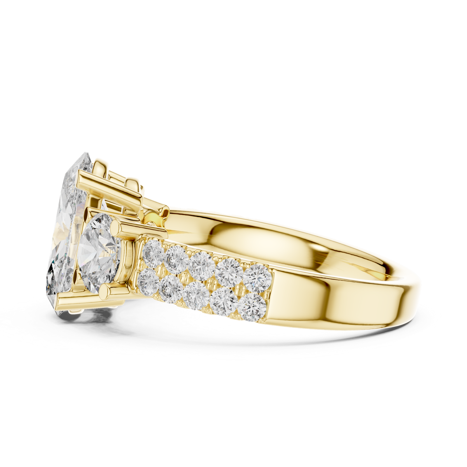 Gold Ring L03-689, Yellow Gold, view 3