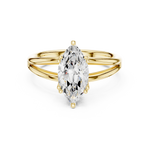 Gold Jewelry L36-7, Marquise center stone, Yellow Gold, view 4