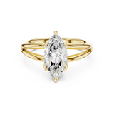 Gold Jewelry L36-7, Marquise center stone, Yellow Gold, view 4