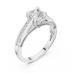 Gold Ring LR-0284, White Gold, view 2