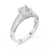 Gold Ring LR-0284, White Gold, view 2