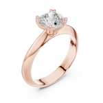 Gold Jewelry L36-8, Cushion center stone, Rose Gold, view 2