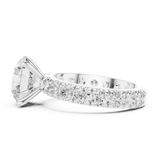 Gold Jewelry L35-63, Round center stone, White Gold, view 3