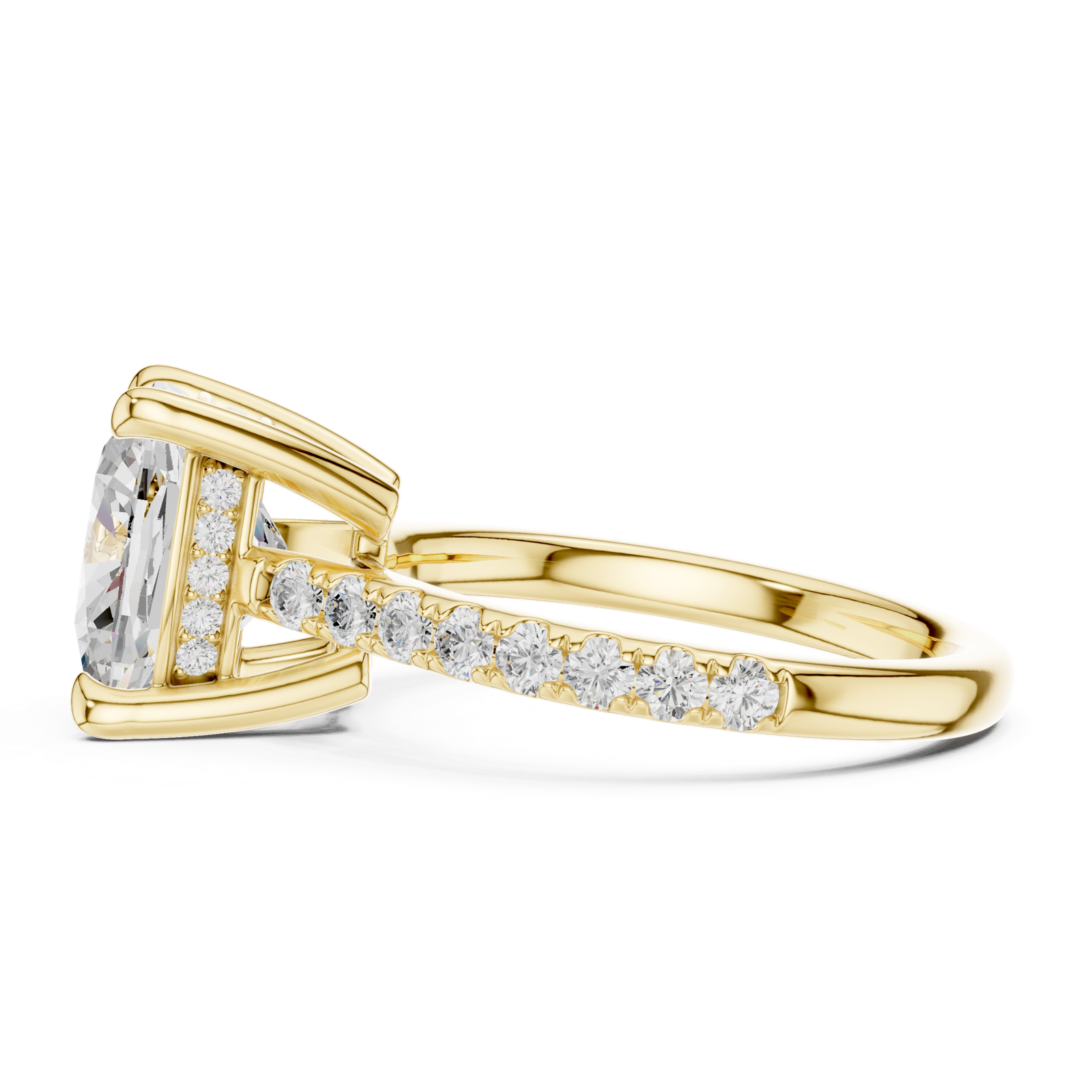 Gold Ring DDLR-250 -ECU, Yellow Gold, view 3
