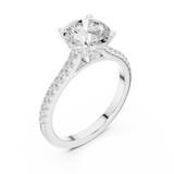 Gold Ring DDLR-1003, White Gold, view 2