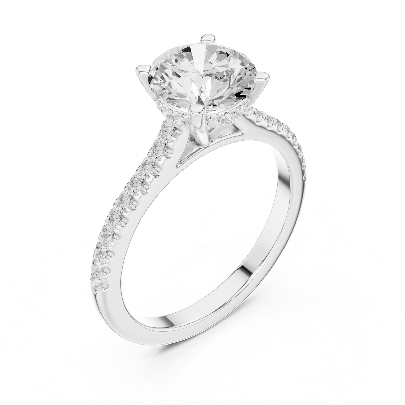 Gold Ring DDLR-1003, White Gold, view 2