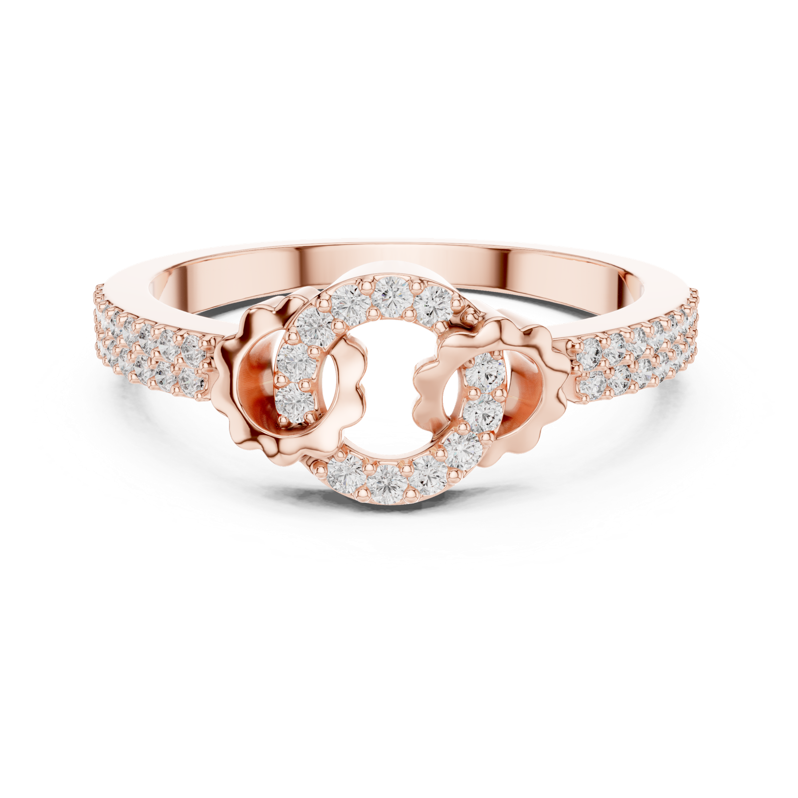 Gold Ring LR-01 (89), Rose Gold, view 4