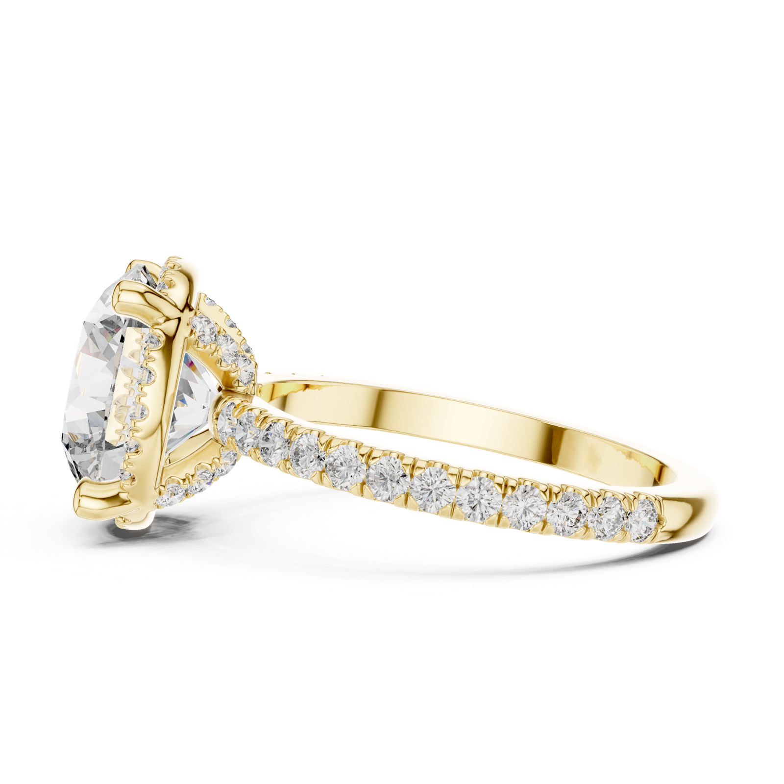Gold Ring DDLR-172, Yellow Gold, view 3