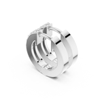 Gold Earrings AGDER-379, White Gold, view 2