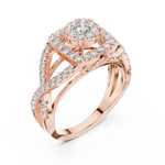 Gold Pendant 19-120030L, Rose Gold, view 2
