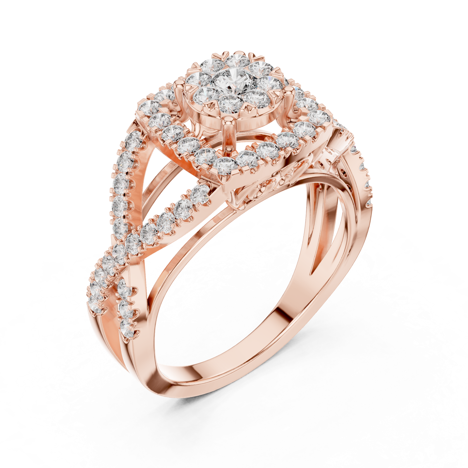 Gold Pendant 19-120030L, Rose Gold, view 2