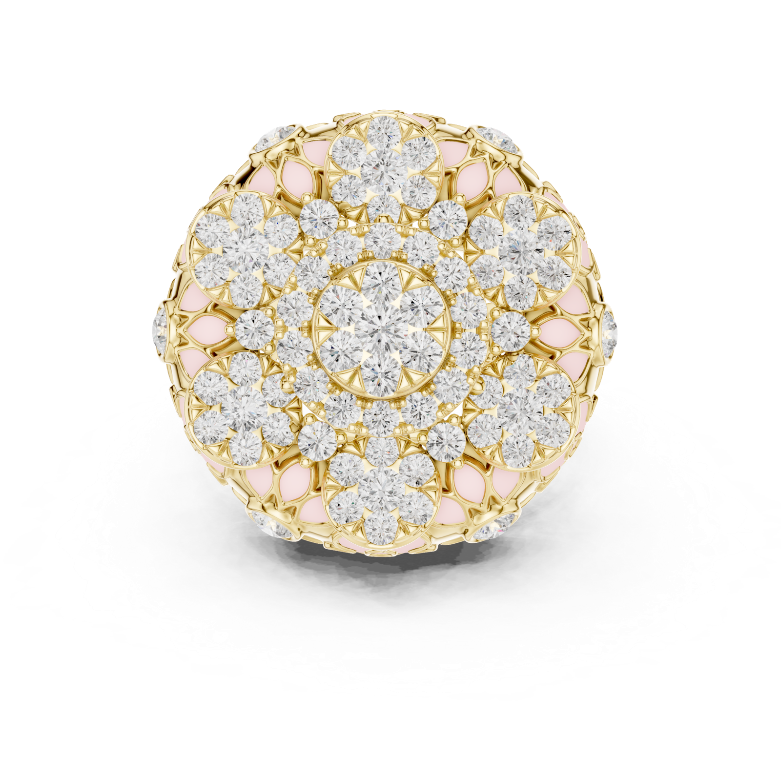 Gold Ring DDLR-767, Yellow Gold, view 4