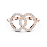 Gold Ring DR-6314, Rose Gold, view 4