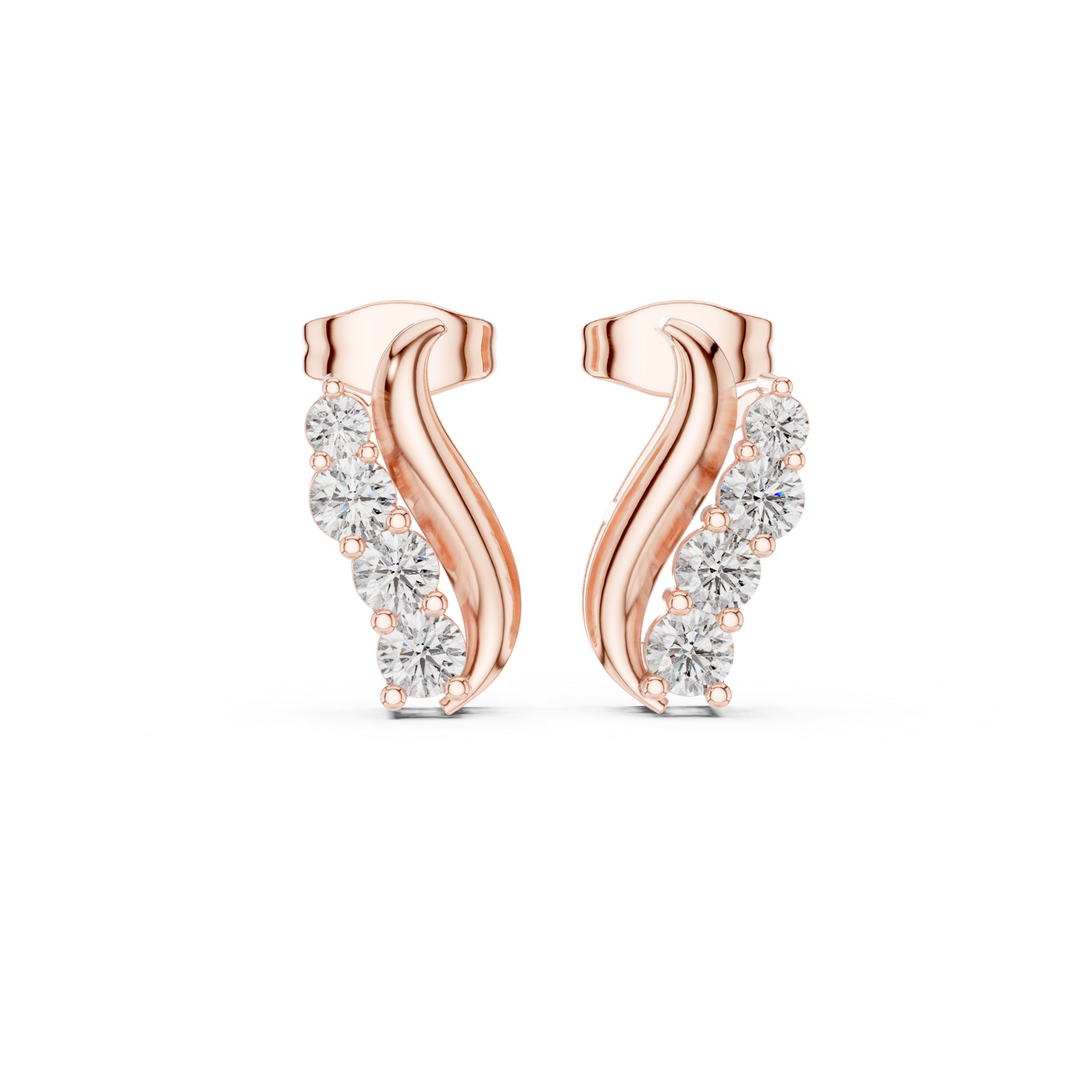 Gold Earrings L29-2, Rose Gold