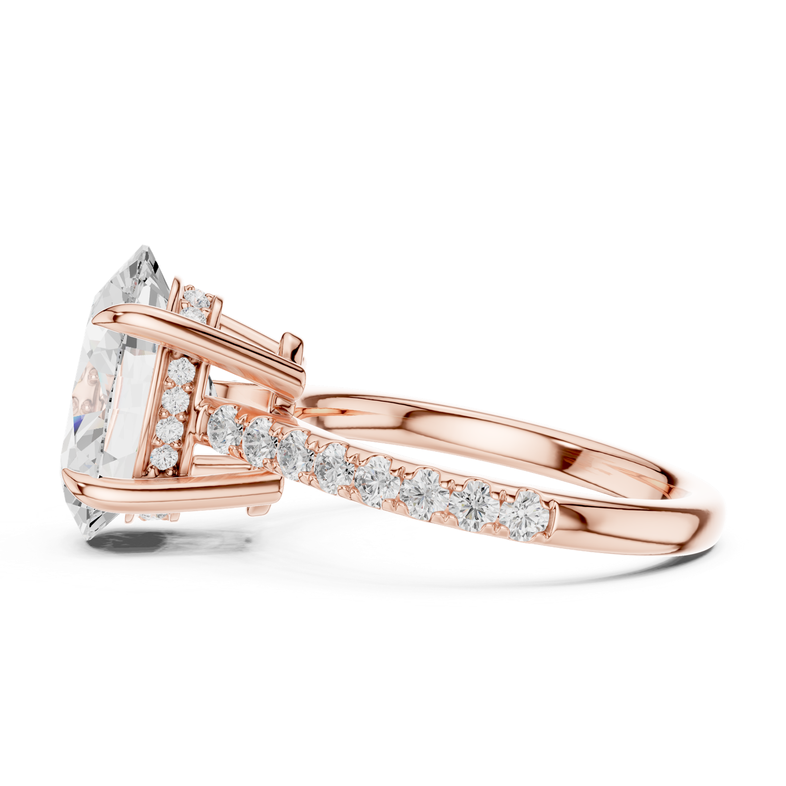 Gold Ring DDLR-1027, Rose Gold, view 3