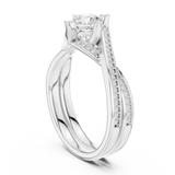 Gold Ring LR-0299, White Gold, view 1