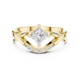 Gold Ring DDLR-487, Yellow Gold, view 4