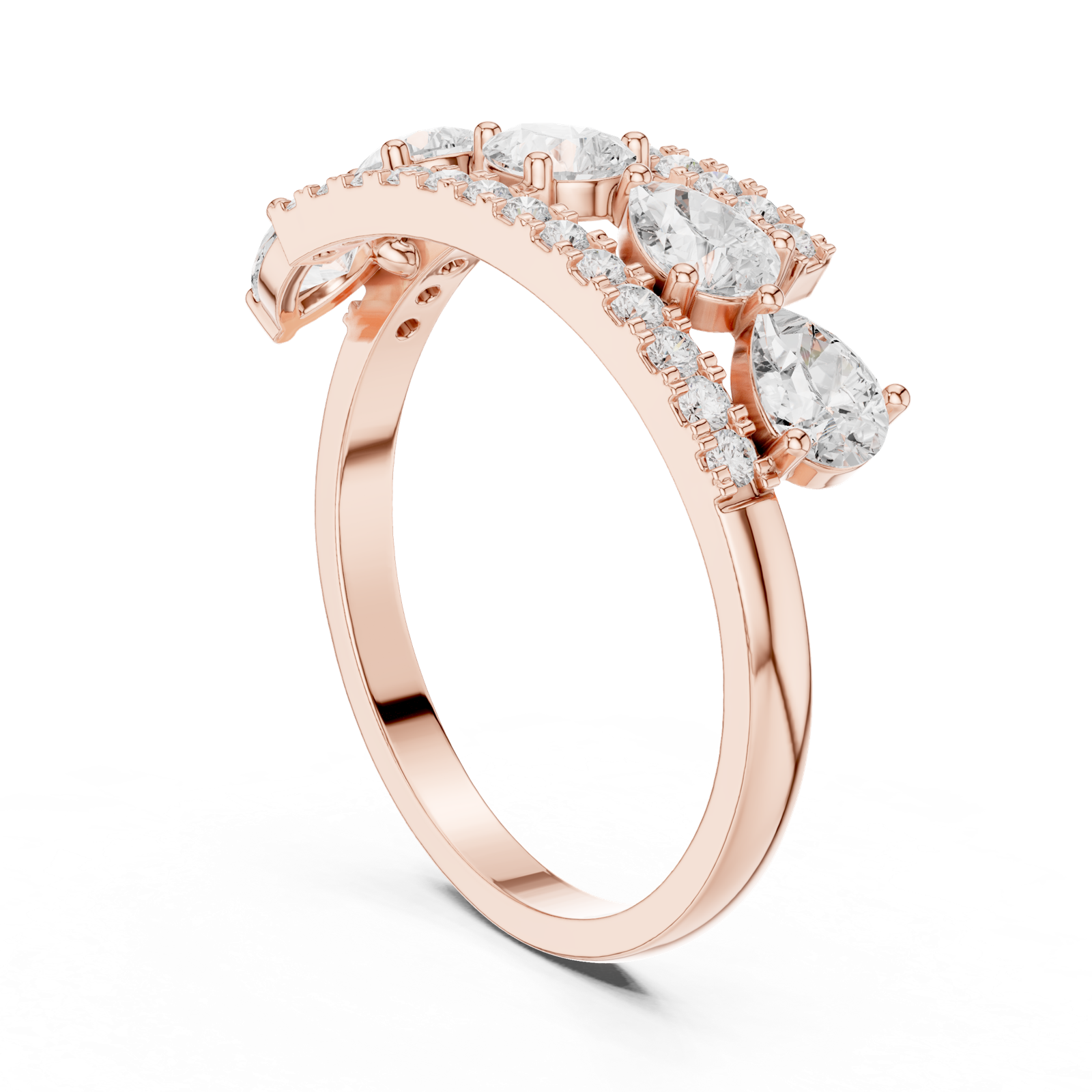 Gold Ring HLR-81, Rose Gold