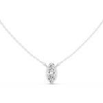 Gold Jewelry DDPS-001, Marquise center stone, White Gold