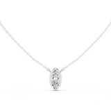 Gold Jewelry DDPS-001, Marquise center stone, White Gold
