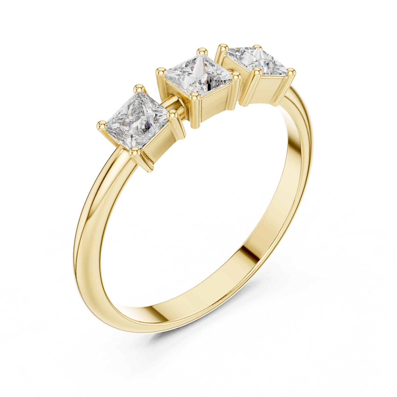Gold Ring HLR-109, Yellow Gold, view 2