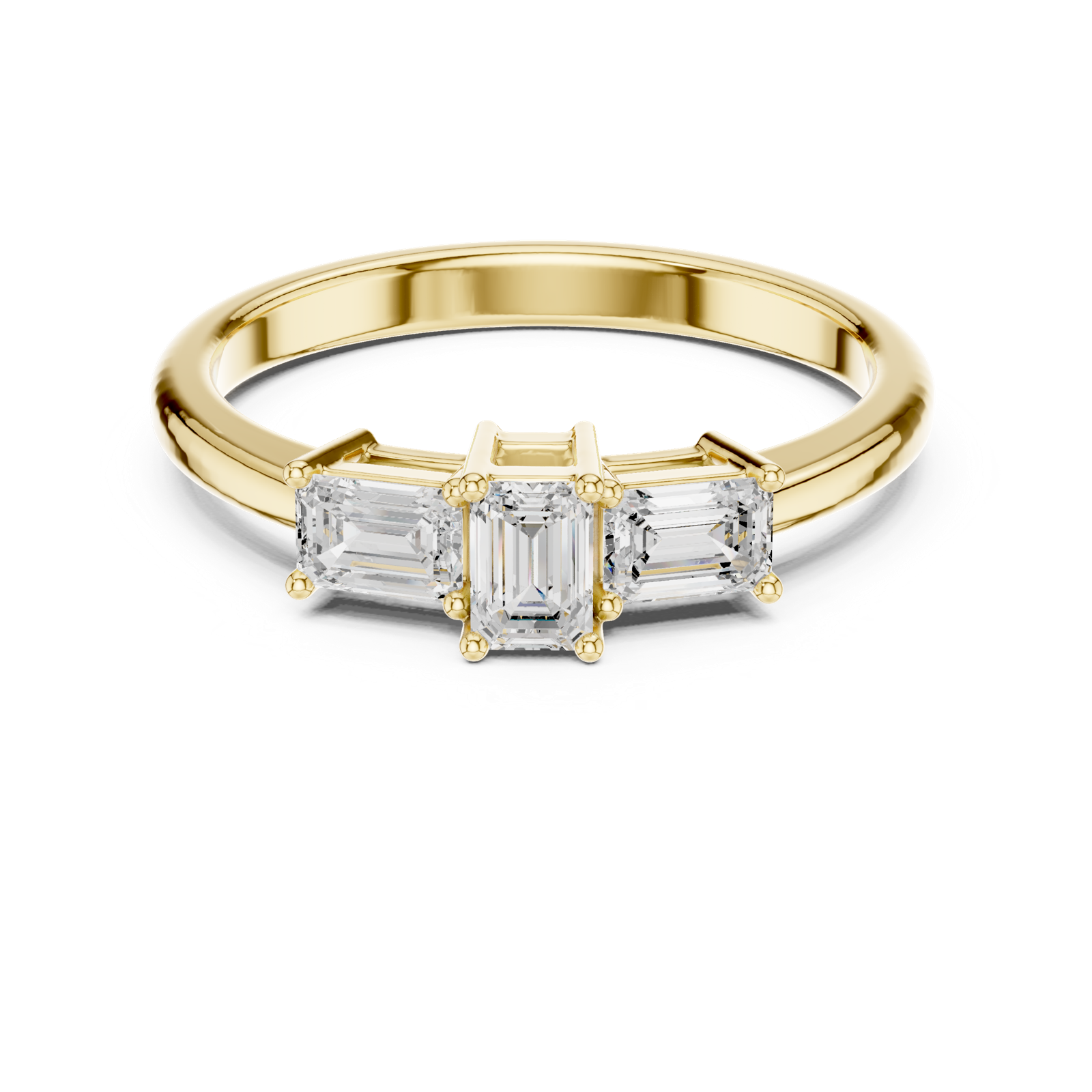 Gold Ring DDLR-480, Yellow Gold, view 4