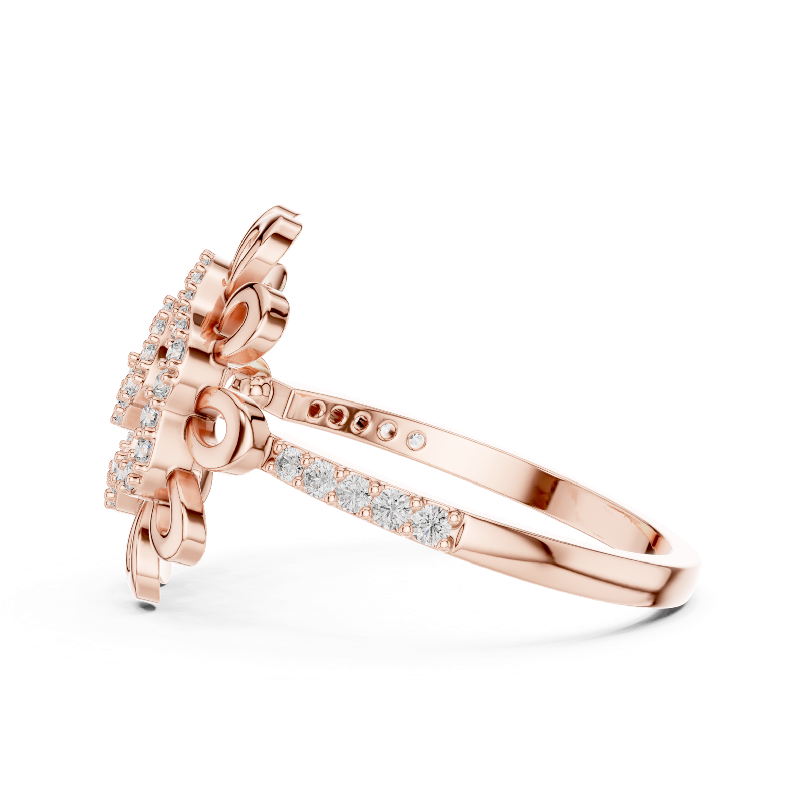 Gold Ring LR-01 (62), Rose Gold, view 3