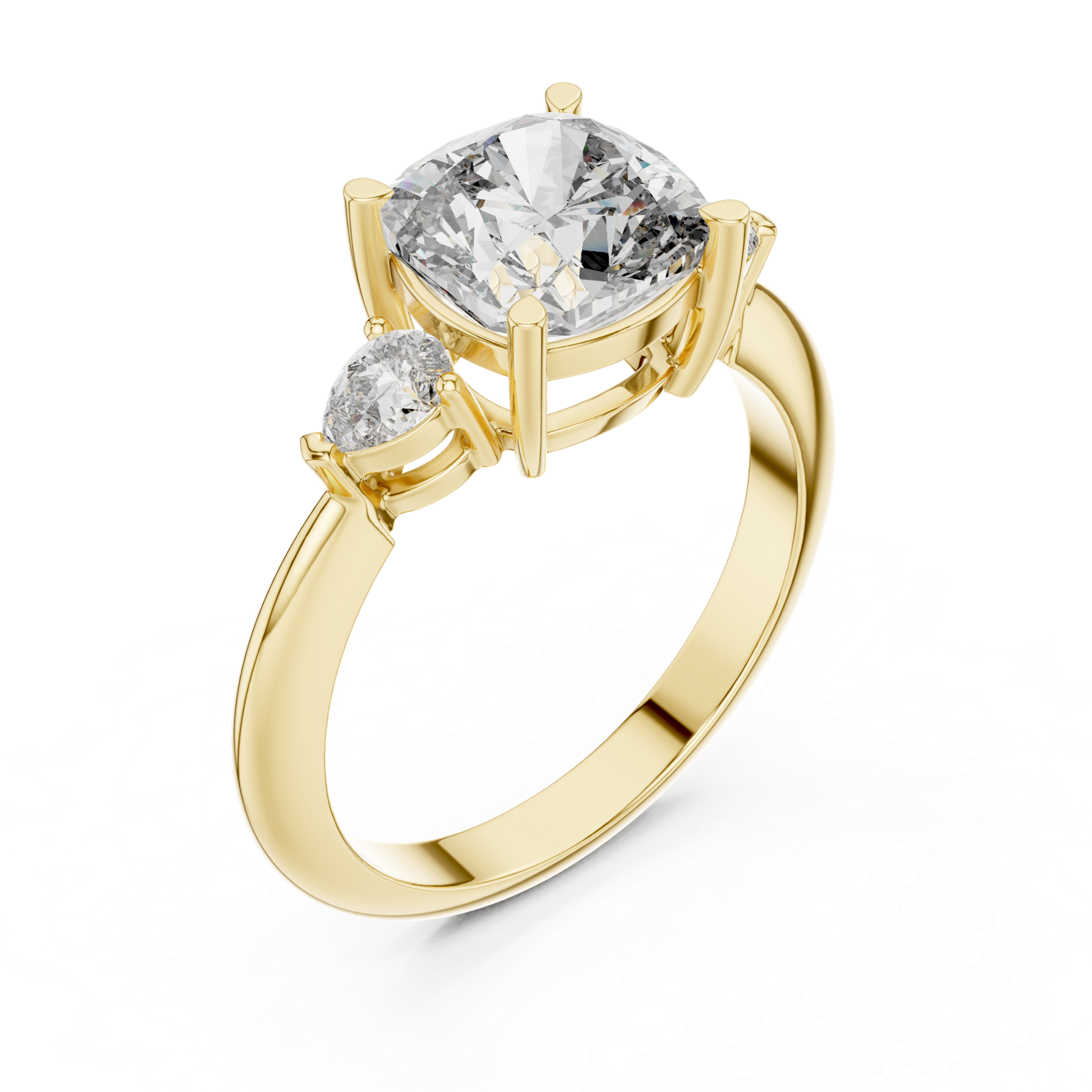 Gold Ring DDLR-196, Yellow Gold, view 2