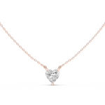 Gold Jewelry DDPO-001, Heart center stone, Rose Gold