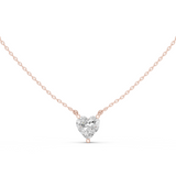 Gold Jewelry DDPO-001, Heart center stone, Rose Gold