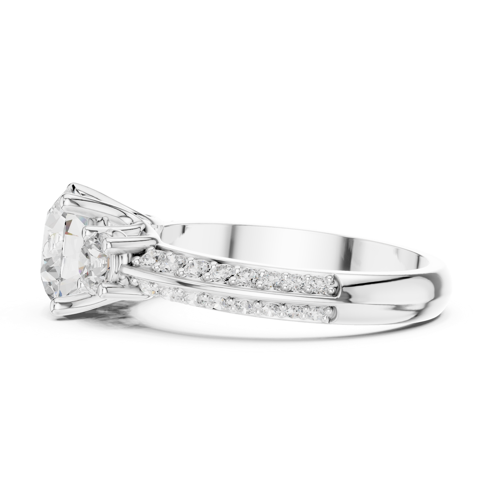 Gold Ring DDLR-267, White Gold, view 3