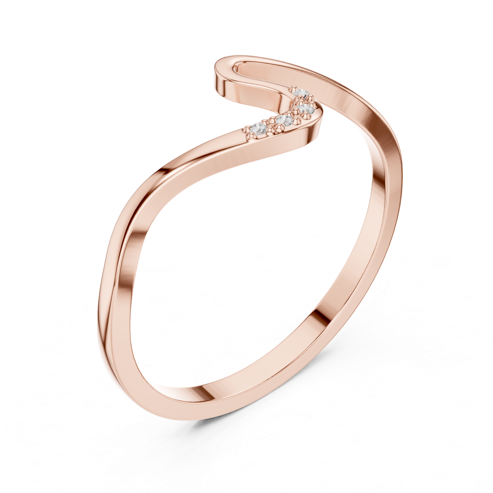 Gold Ring DDLR-721, Rose Gold, view 2
